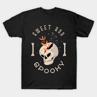 Sweet And Spooky Halloween Skull T-Shirt